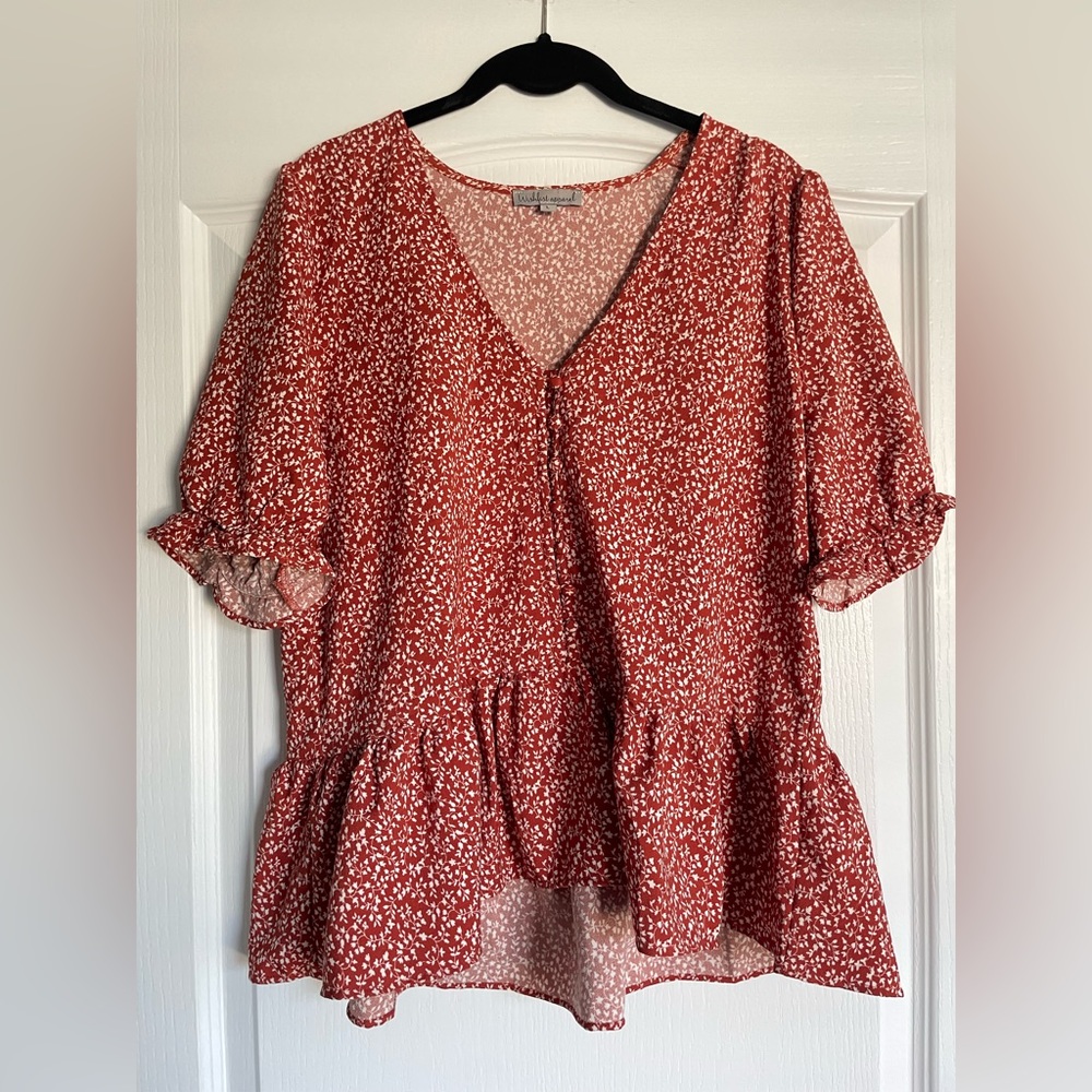 Large, wishlist apparel terracotta peplum